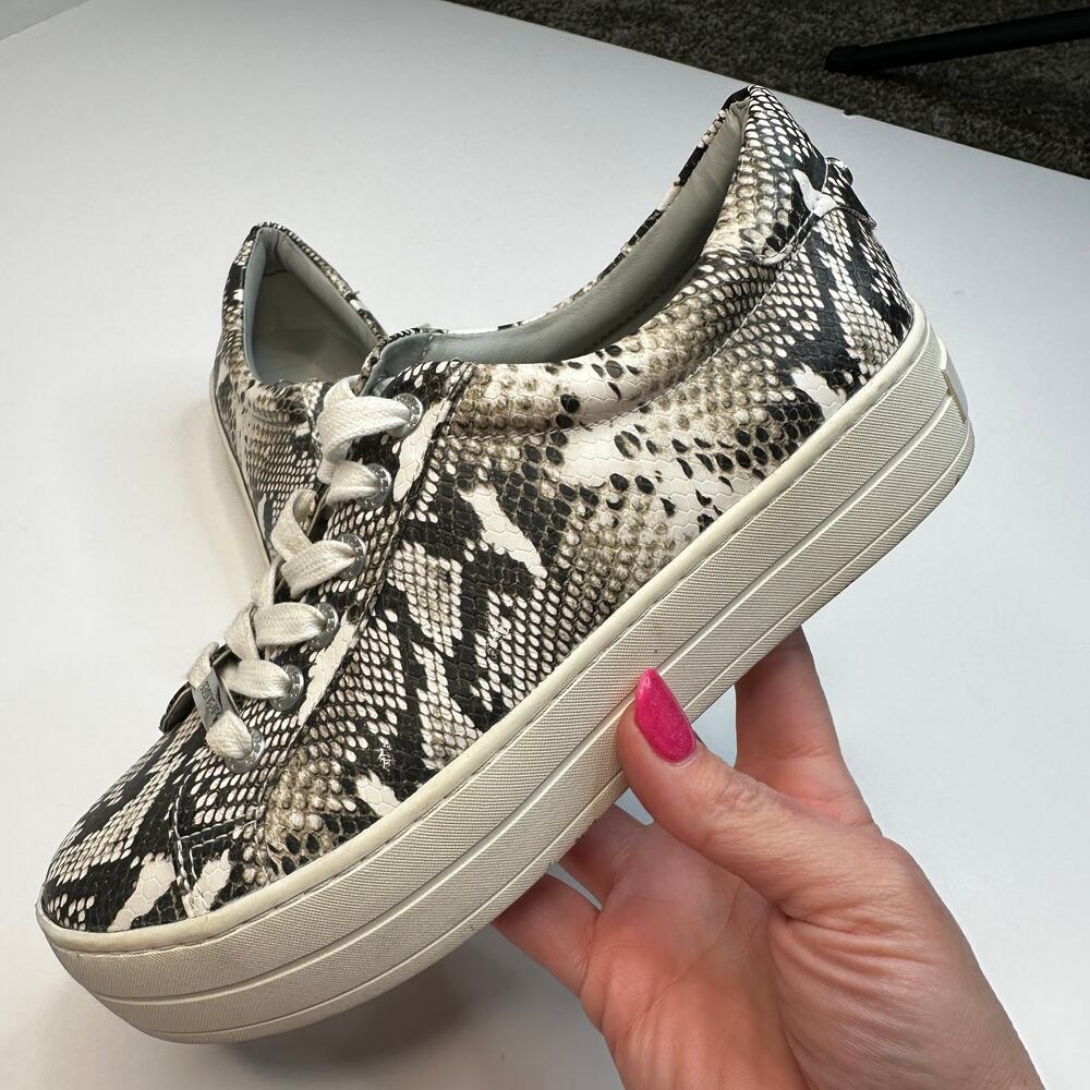 J Slides Snakeskin Platform Sneakers